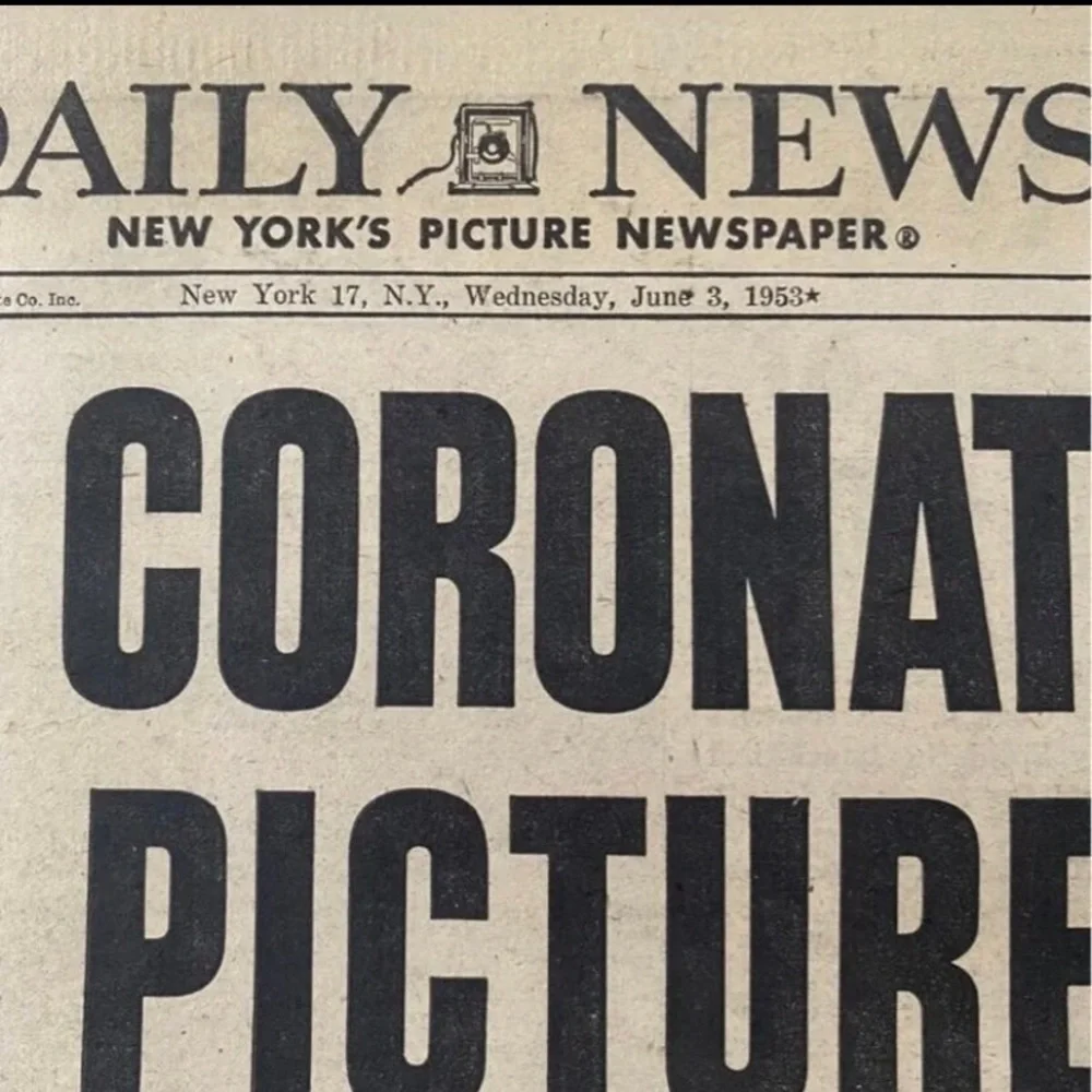 Set Of 3: Vintage 1953 Queen Elizabeth II Coronation Original Newspapers - Picture 7 of 10